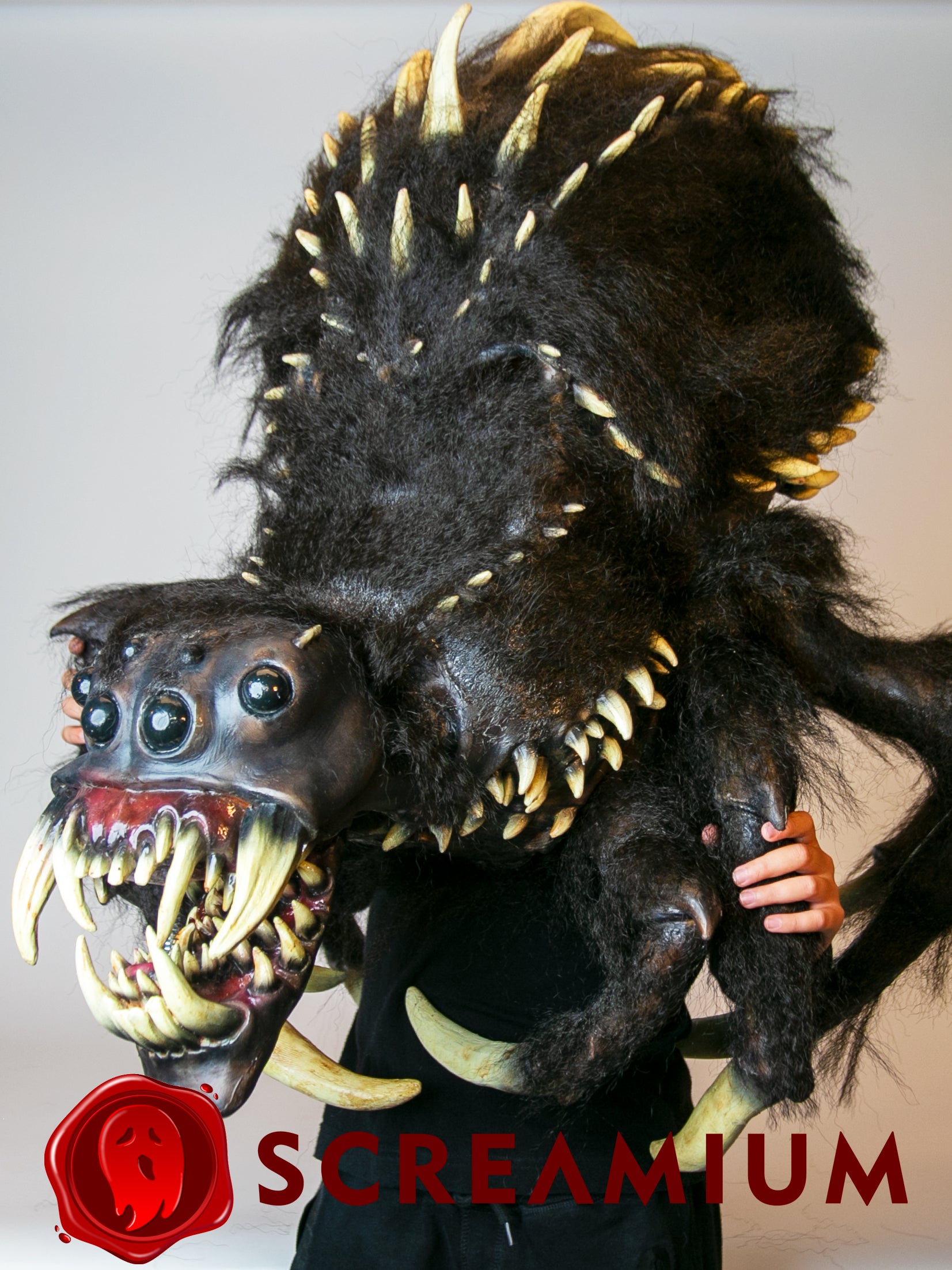 Giant Spider Monster Scary Spider Costume with Hinged Mouth