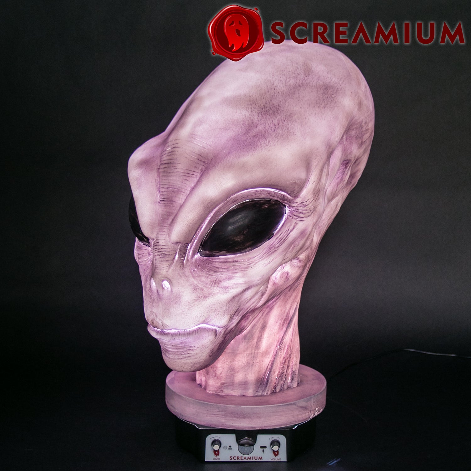 Giant Alien Monster Head Animatronic Lamp Prop 20-Inch-Tall Heavy Duty Polyresin Halloween Decoration