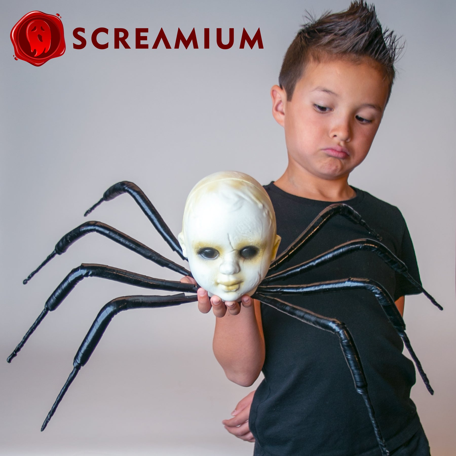 Baby Head Spider Prop : 2-Foot-Wide Halloween Decoration