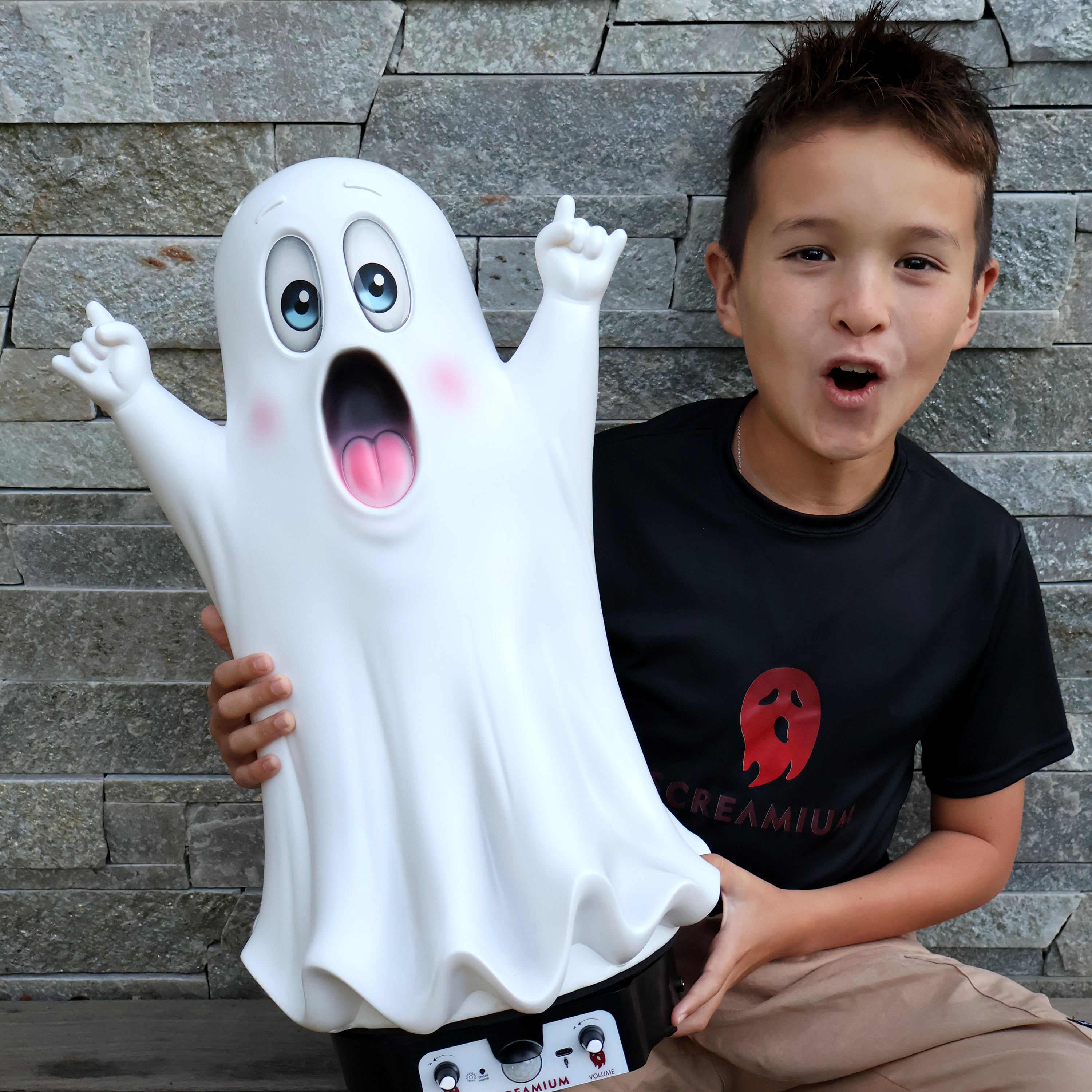 Friendly Ghost Tabletop Lamp 22-Inch-Tall Halloween Decoration