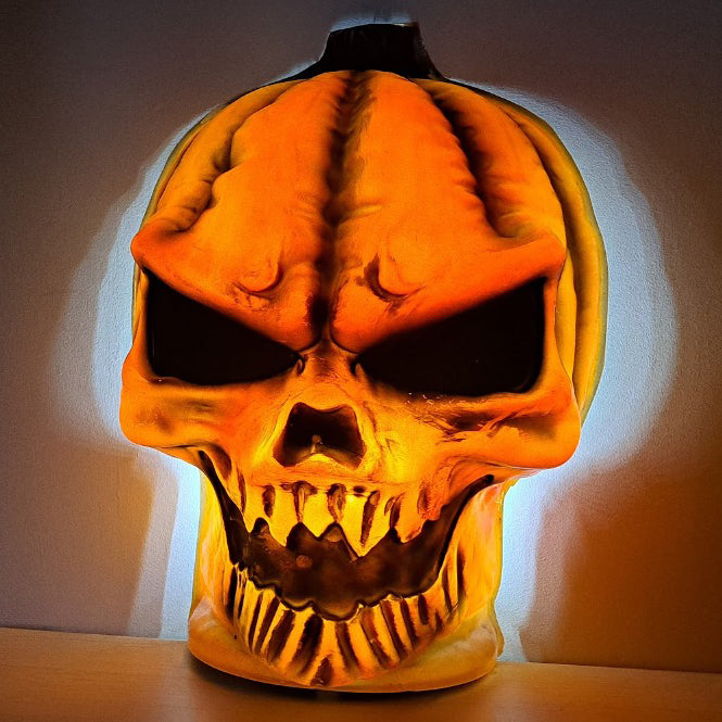 Giant Pumpkin Monster 20-Inch Tall Wall Hanging Light Halloween Decoration