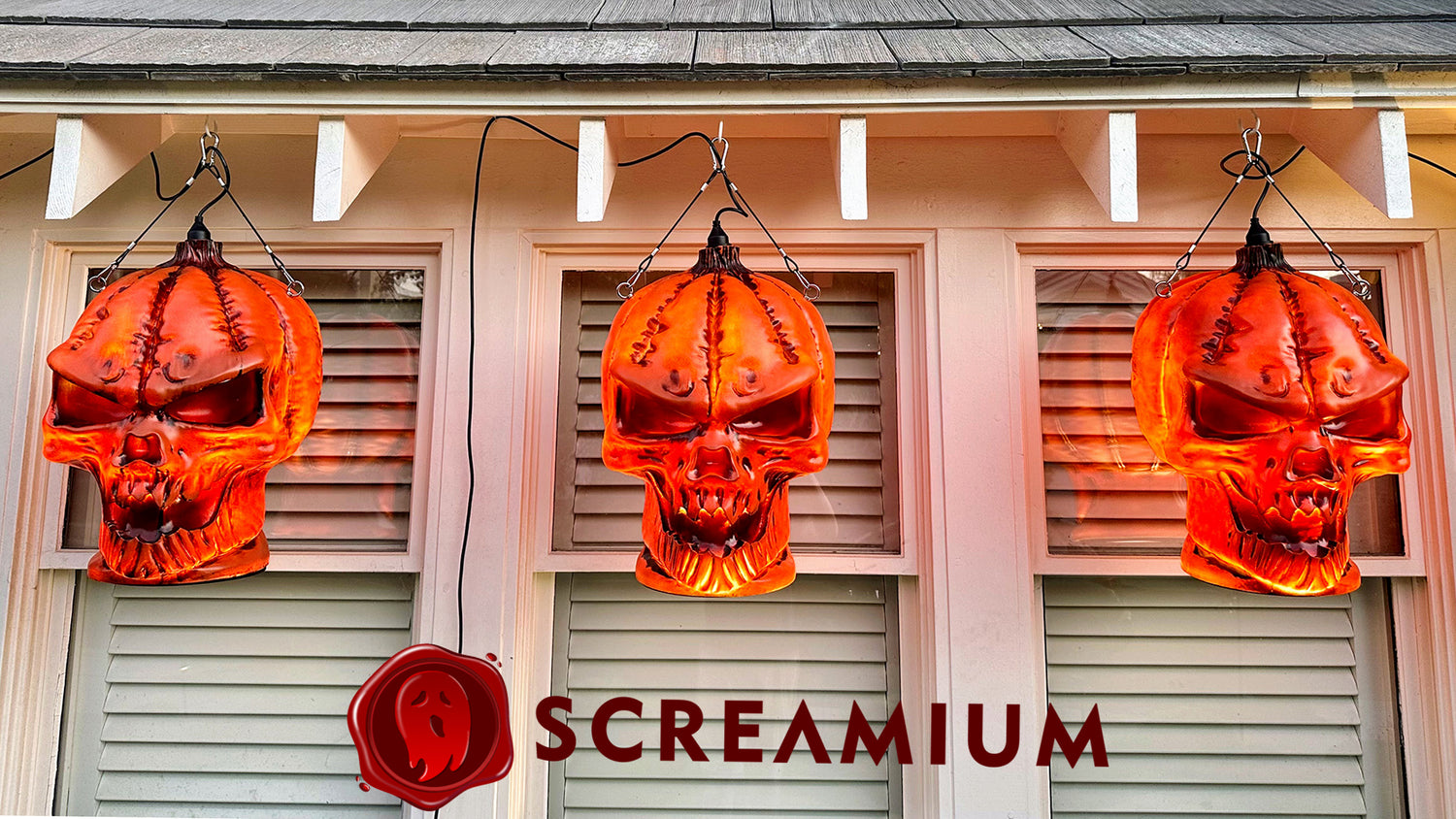 Giant Pumpkin Monster Lanterns Outdoor Halloween Decor