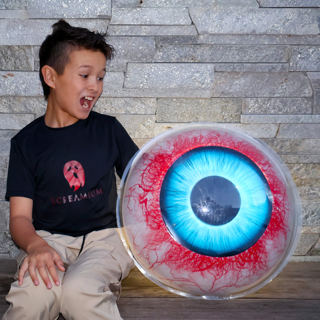 Giant Eyeball 20-Inch Diameter Wall Hanging Light Halloween Decoration
