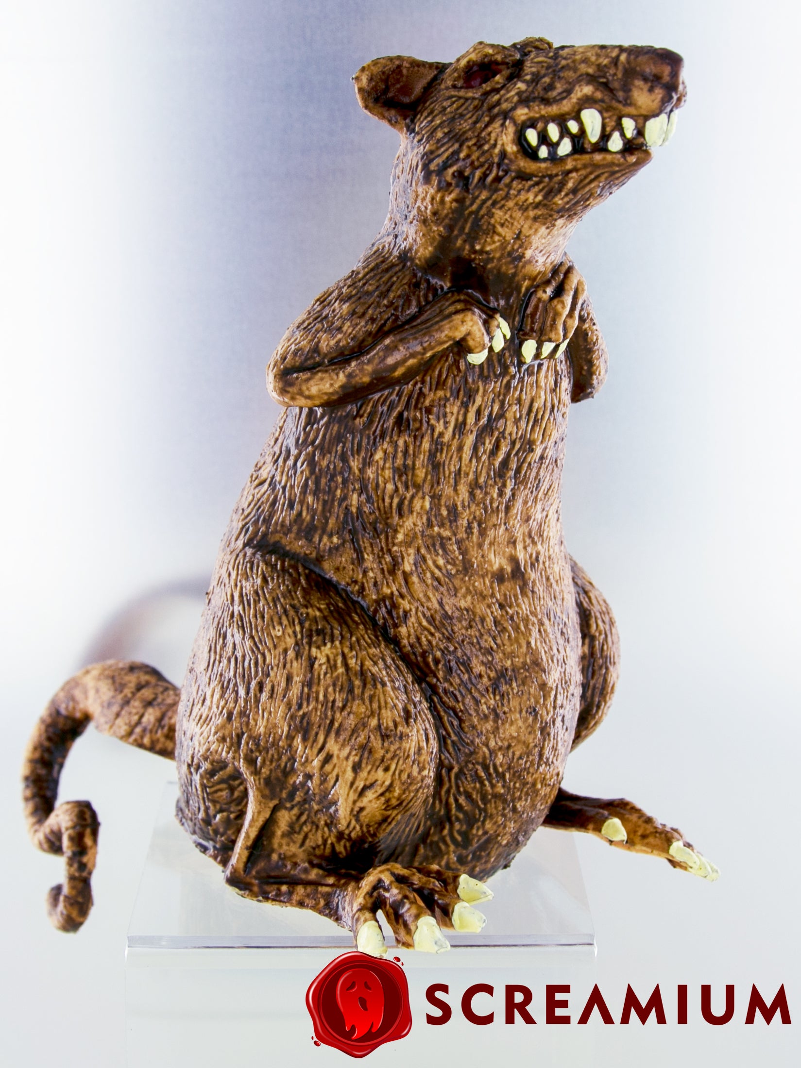 Big Rubber Rat Prop : 10-Inch-Tall Halloween Decoration