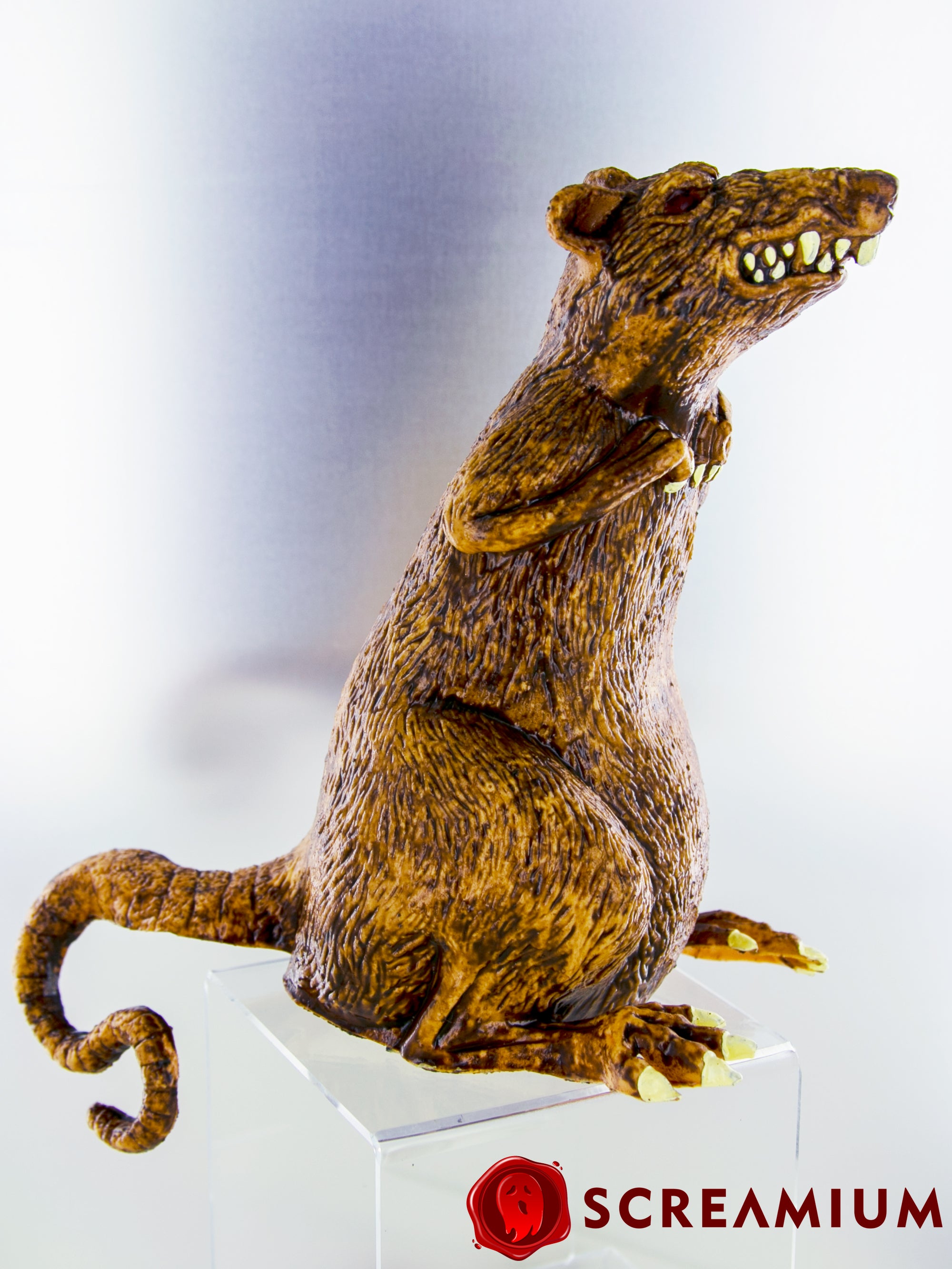Big Rubber Rat Prop : 10-Inch-Tall Halloween Decoration