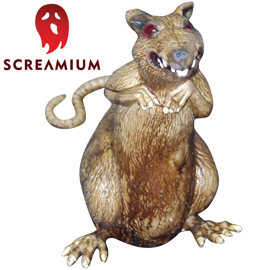 Big Rubber Rat Prop : 10-Inch-Tall Halloween Decoration