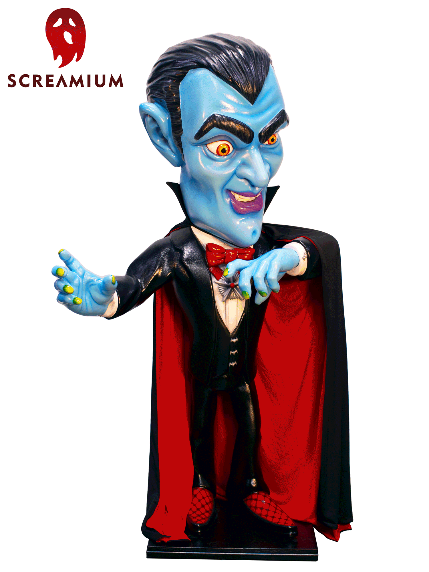 Giant Vampire Halloween Decoration : 6-Foot-Tall Selfie Station Statue Prop