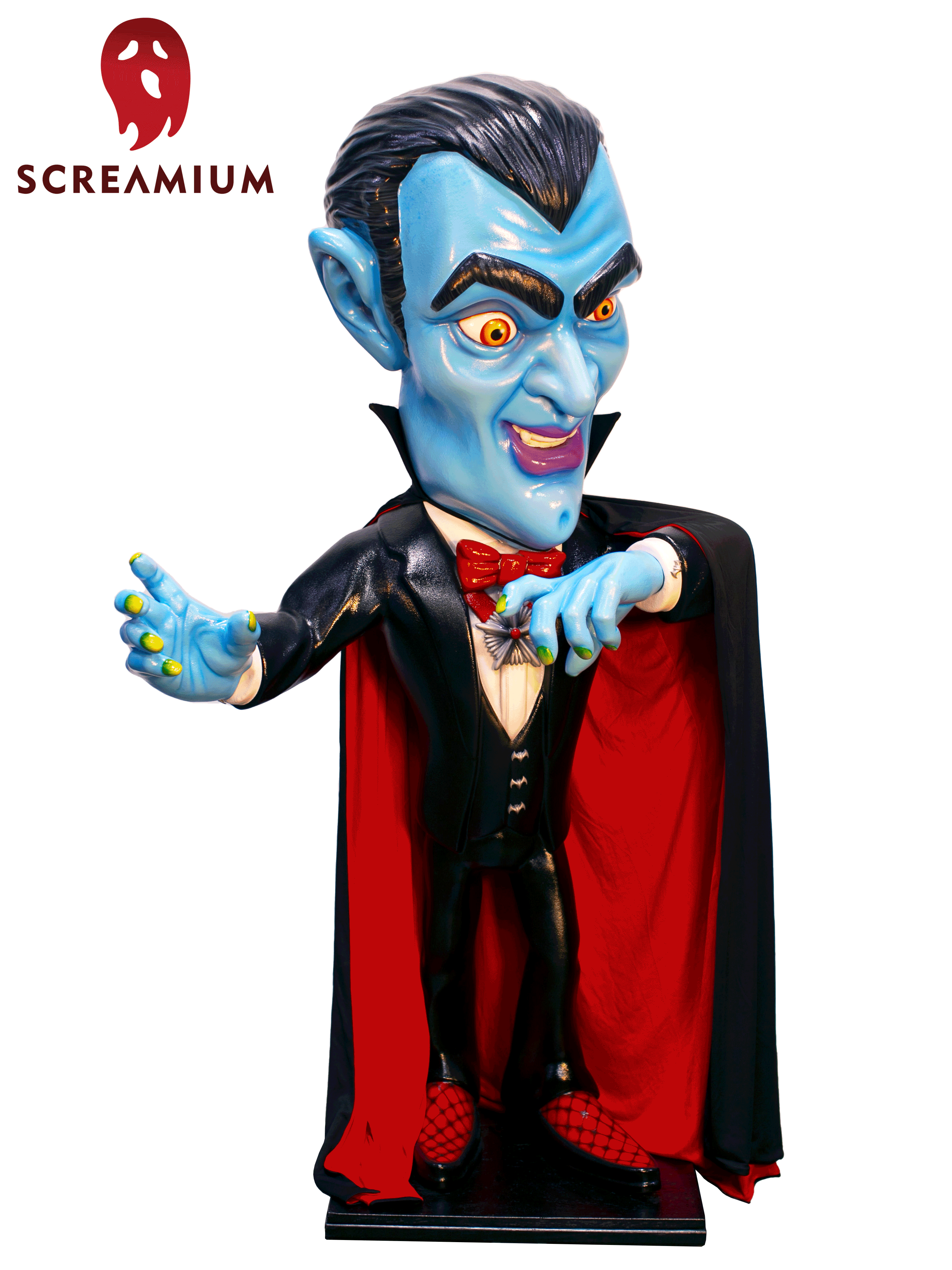 Giant Vampire Halloween Decoration : 6-Foot-Tall Selfie Station Statue Prop