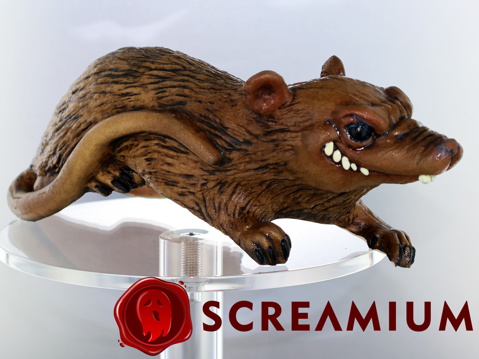 Shoulder Buddy Halloween Accessory - Brown Rubber Rat