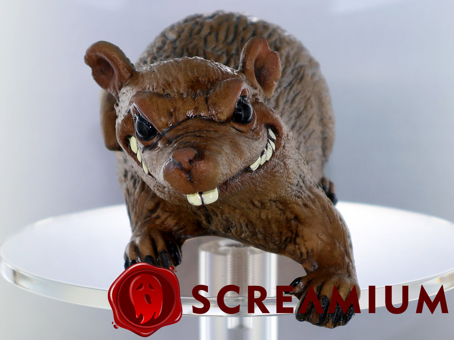 Shoulder Buddy Halloween Accessory - Brown Rubber Rat