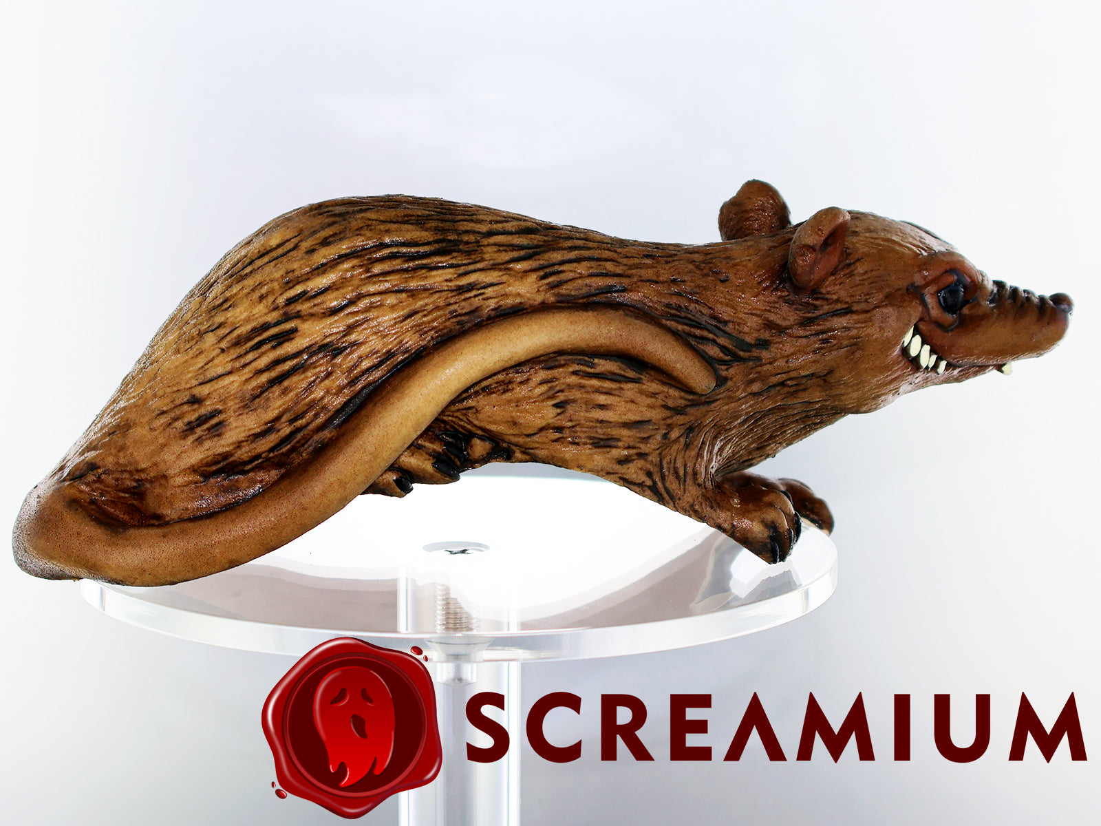 Shoulder Buddy Halloween Accessory - Brown Rubber Rat