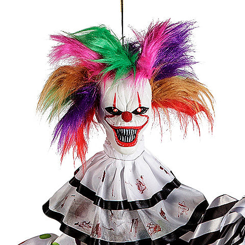 Animated Clown 4-Foot-Long Hanging Halloween Decoration - Assorted Colors