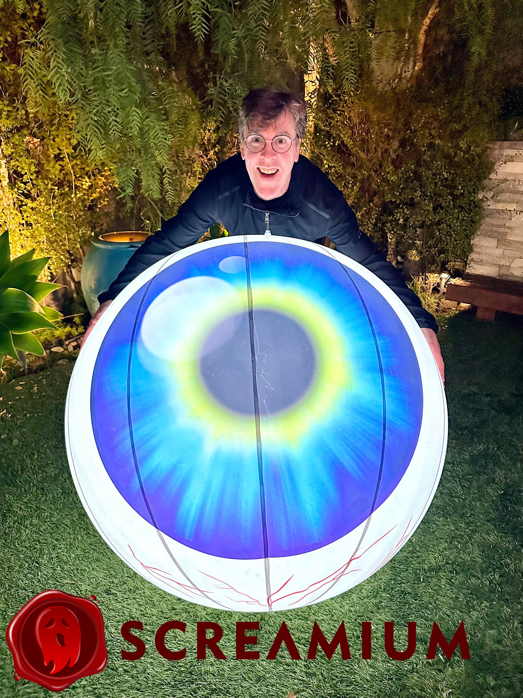 Giant Inflatable Eyeball with Bloodshot Veins: 36-Inch Diameter PVC Ey ...