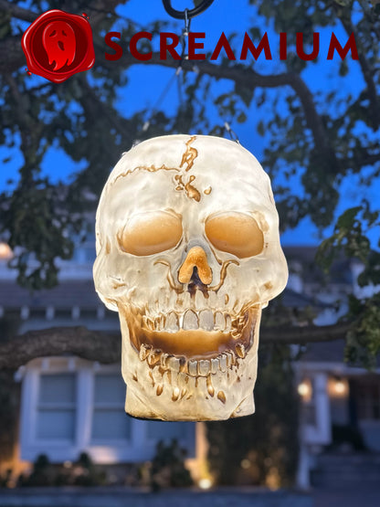 Giant Skull Lantern Prop 20-Inch-Tall Lamp Halloween Decoration