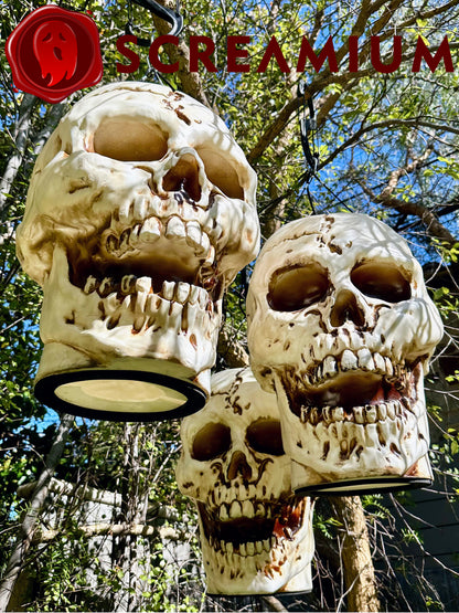 Giant Skull Lantern Prop 20-Inch-Tall Lamp Halloween Decoration