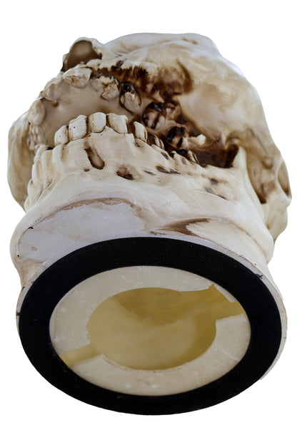 Giant Skeleton Head Translucent Polyresin Sculpture Outdoor Halloween Decoration