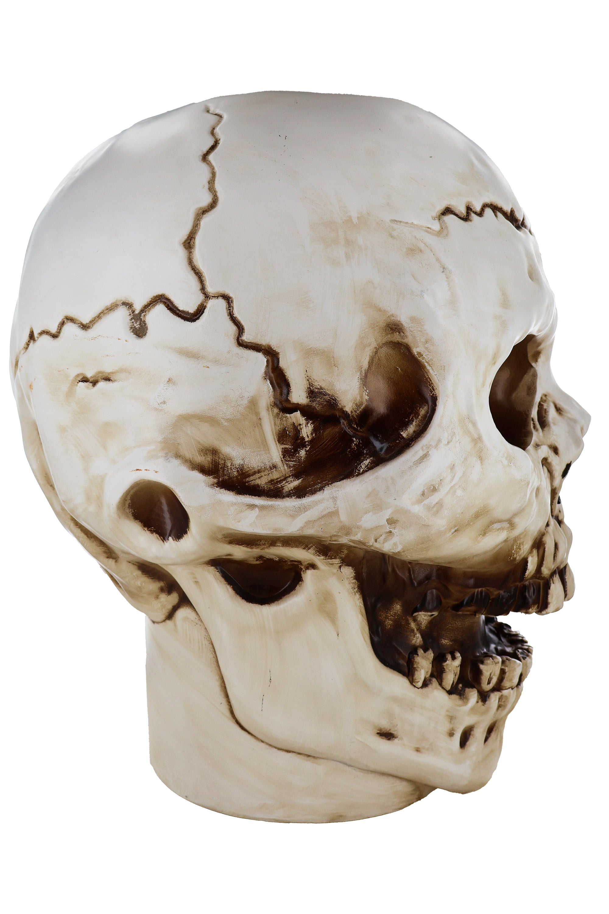 Giant Skeleton Head Translucent Polyresin Sculpture Outdoor Halloween Decoration