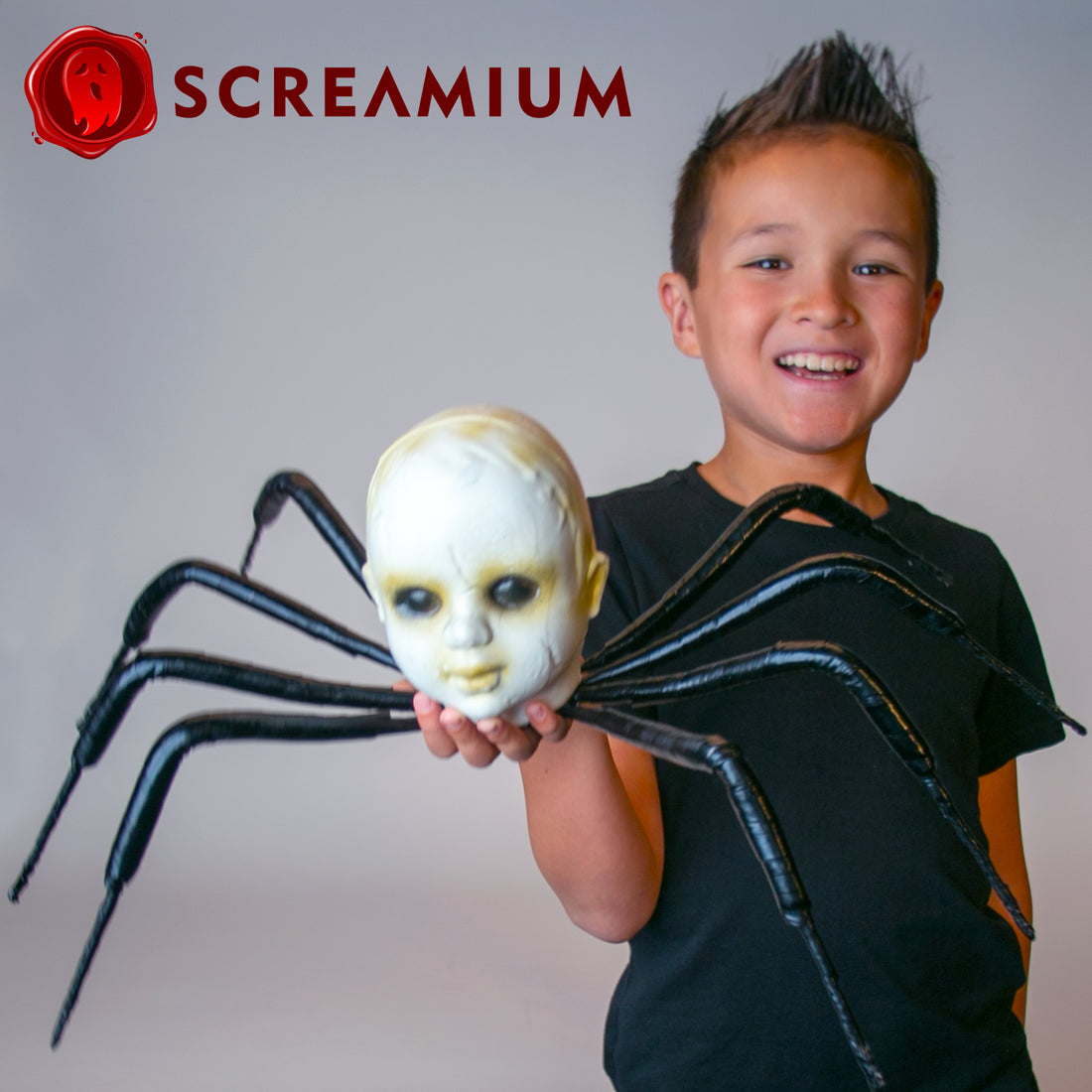 Baby Head Spider Prop : 2-Foot-Wide Halloween Decoration