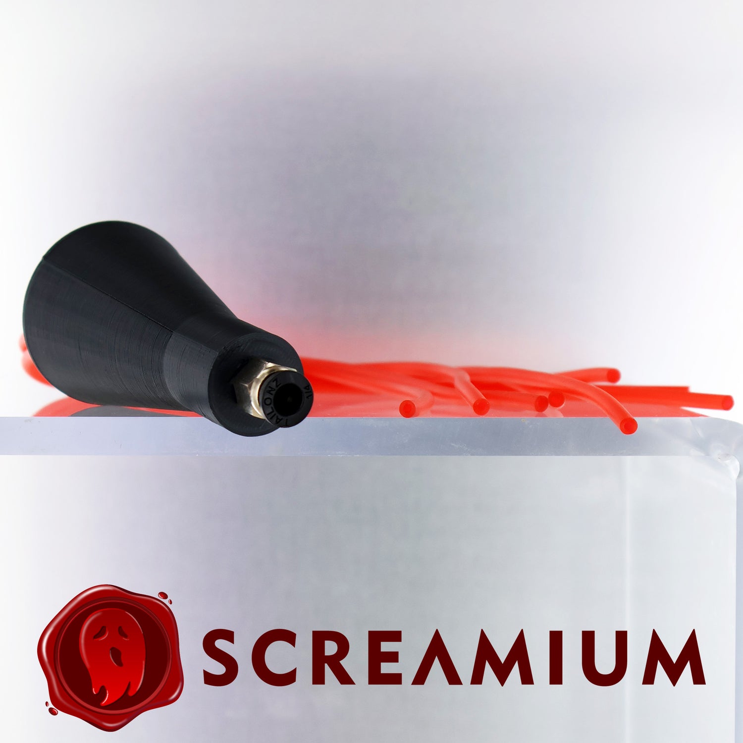 Pneumatic Air Silicone Tentacles for Halloween Mask Display - Red