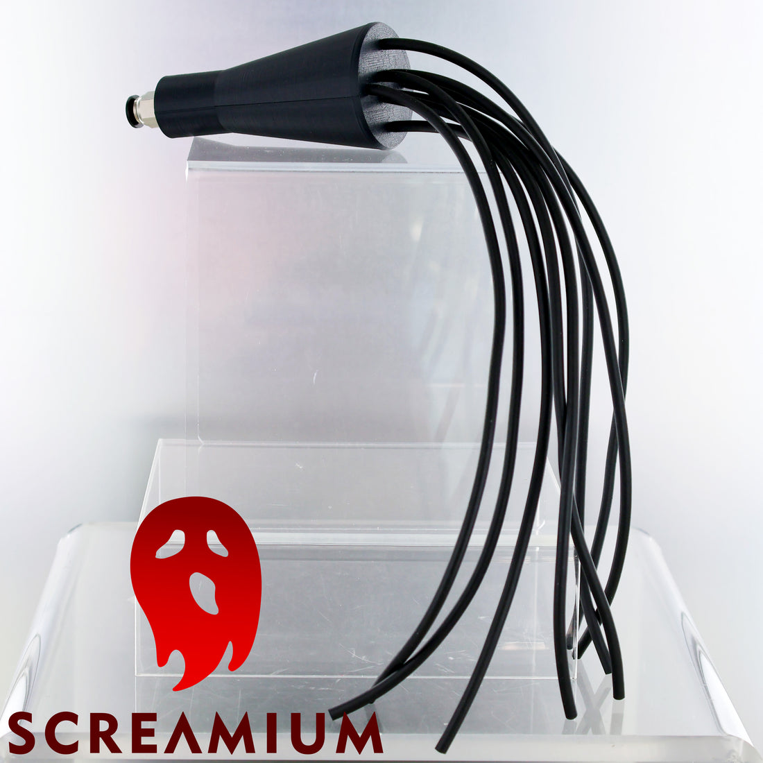 Pneumatic Air Silicone Tentacles for Halloween Mask Display - Black