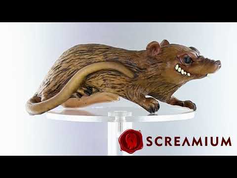 Shoulder Buddy Halloween Accessory - Brown Rubber Rat