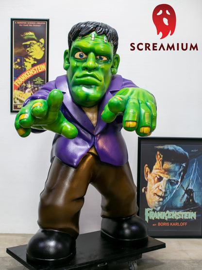 Giant Frankenstein Halloween Decoration : 6-Foot Tall Selfie Station Statue Prop
