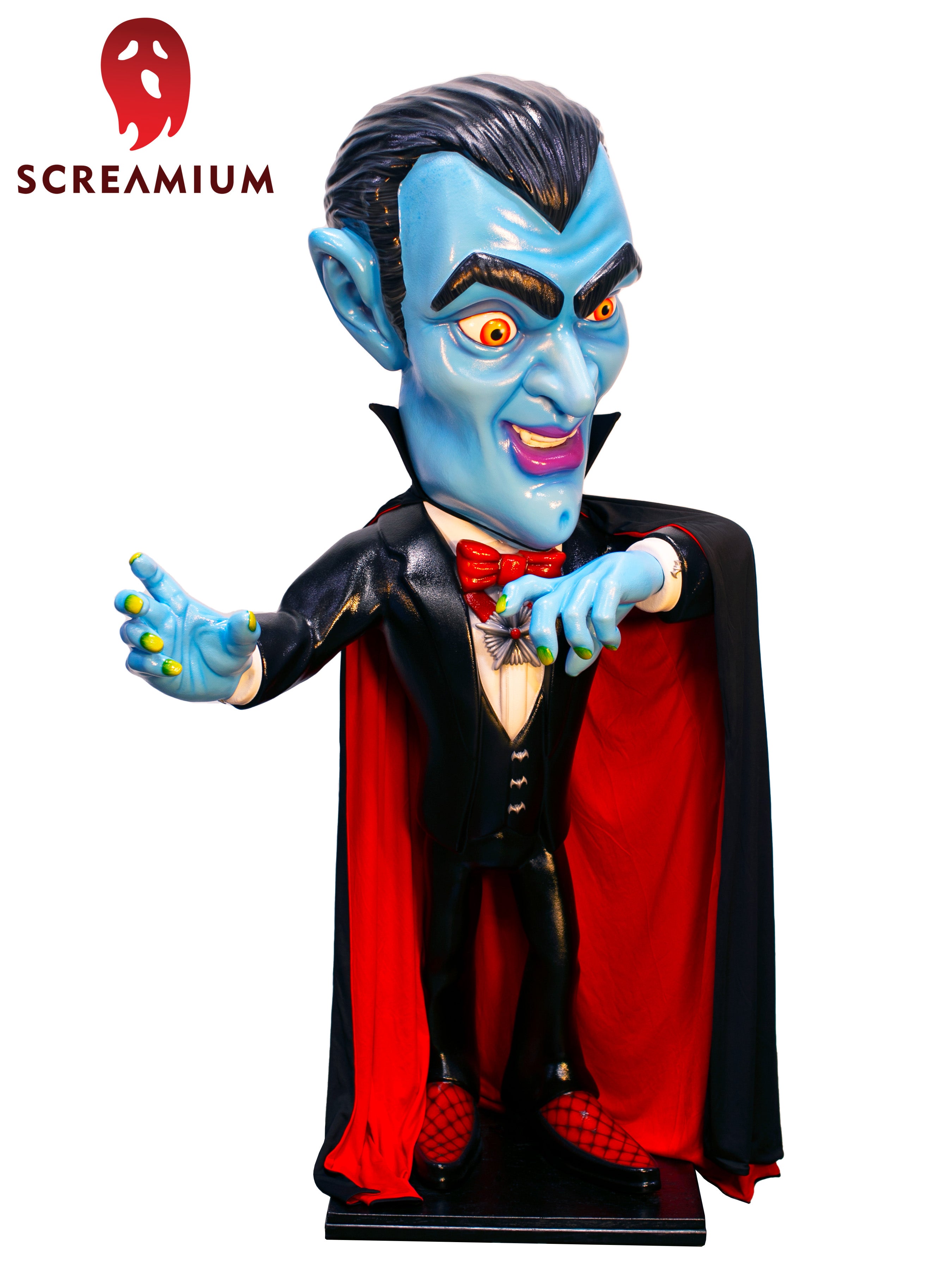 Giant Vampire Halloween Decoration : 6-Foot-Tall Selfie Station Statue Prop