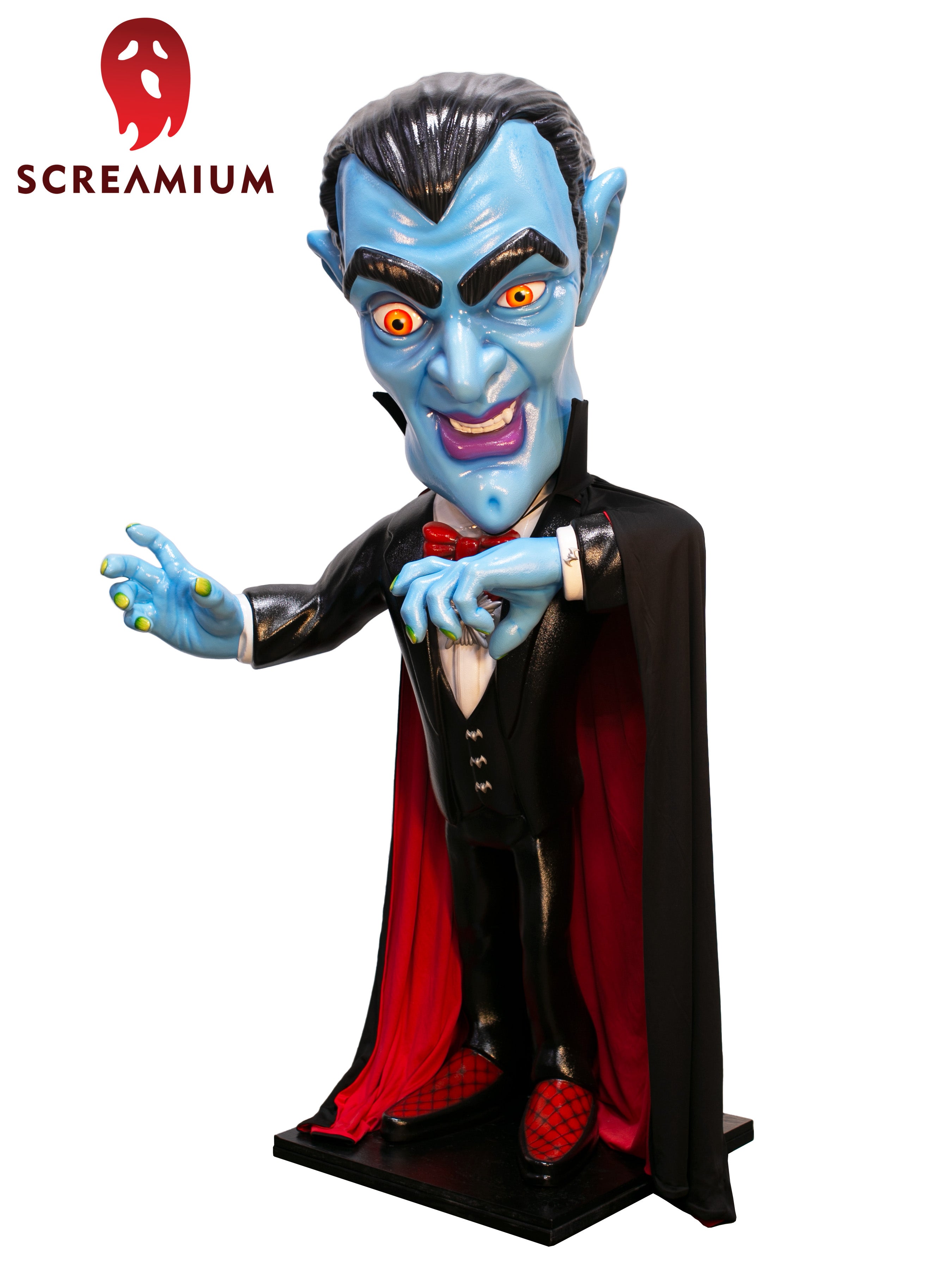 Giant Vampire Halloween Decoration : 6-Foot-Tall Selfie Station Statue Prop