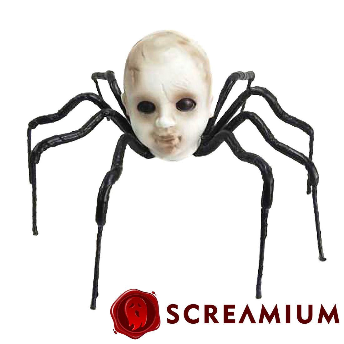 Baby Head Spider Prop : 2-Foot Wide Halloween Decoration