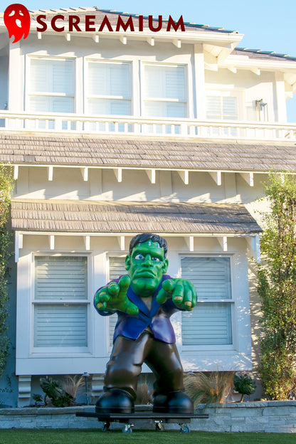 Giant Frankenstein Halloween Decoration : 6-Foot Tall Selfie Station Statue Prop
