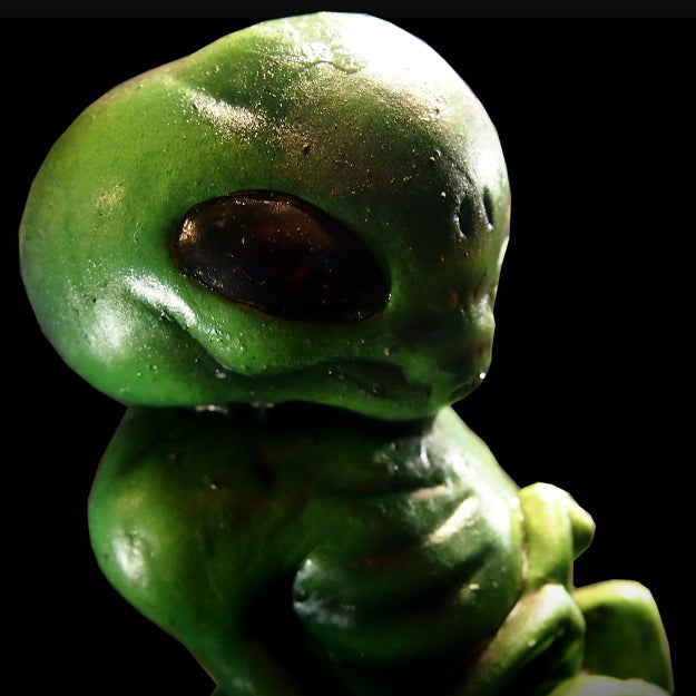 Green Alien Monster Embryo in Formaldehyde Jar Prop