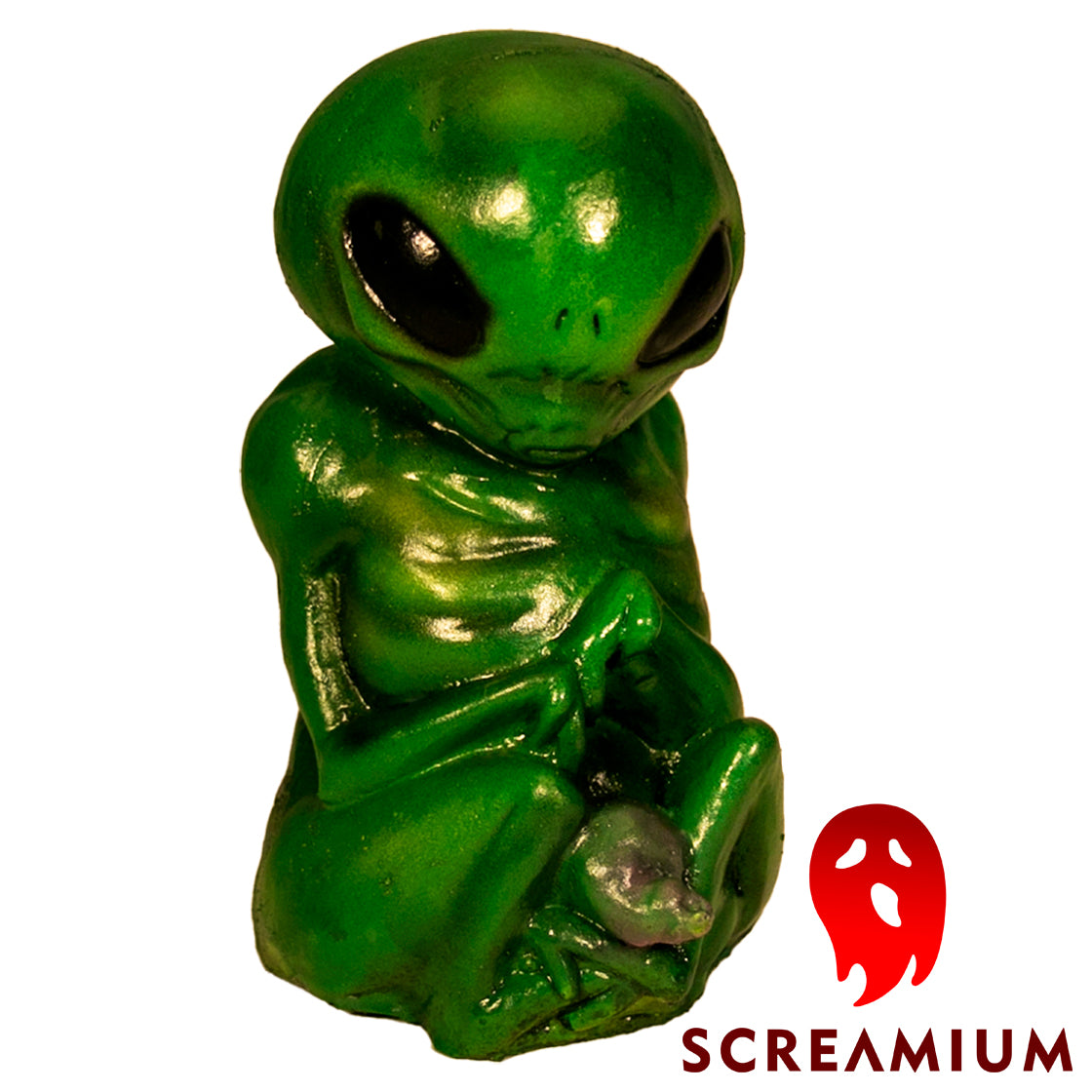 Green Alien Monster Embryo in Formaldehyde Jar Prop