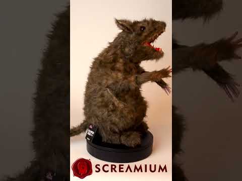 Giant Hairy Rat Prop : 2-Foot Tall Halloween Decoration