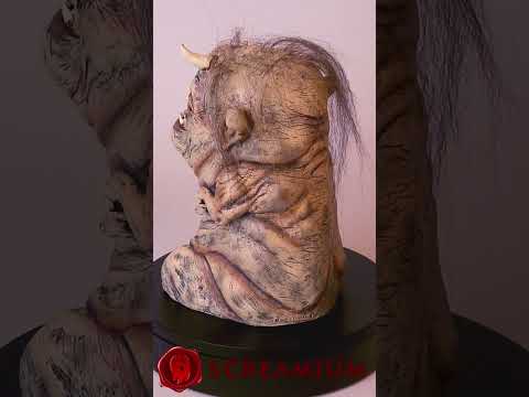 Troglyns COLDRAK Prop Troll Gremlin Monster with Wispy Hair Halloween Decoration